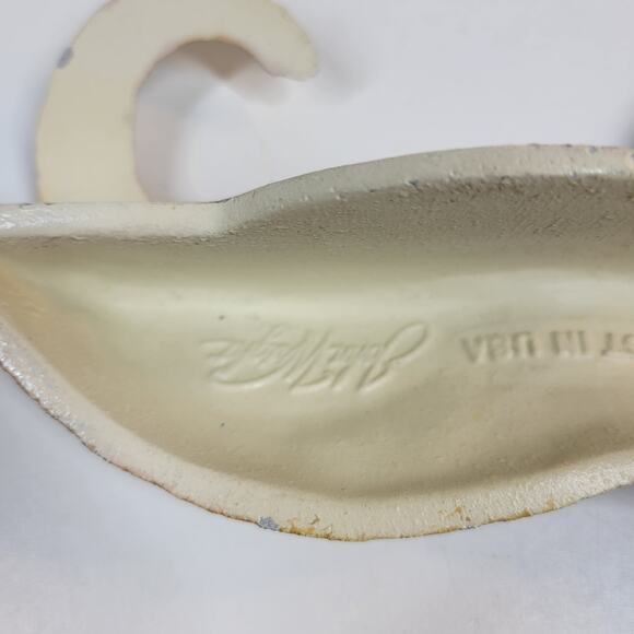 Vintage 1992 John Wright Cast Metal Cat Tabby Shelf Sitter Sleeping Statue USA - Picture 5 of 14